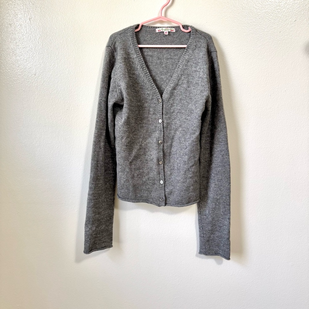Gray pearl girl's Sweater